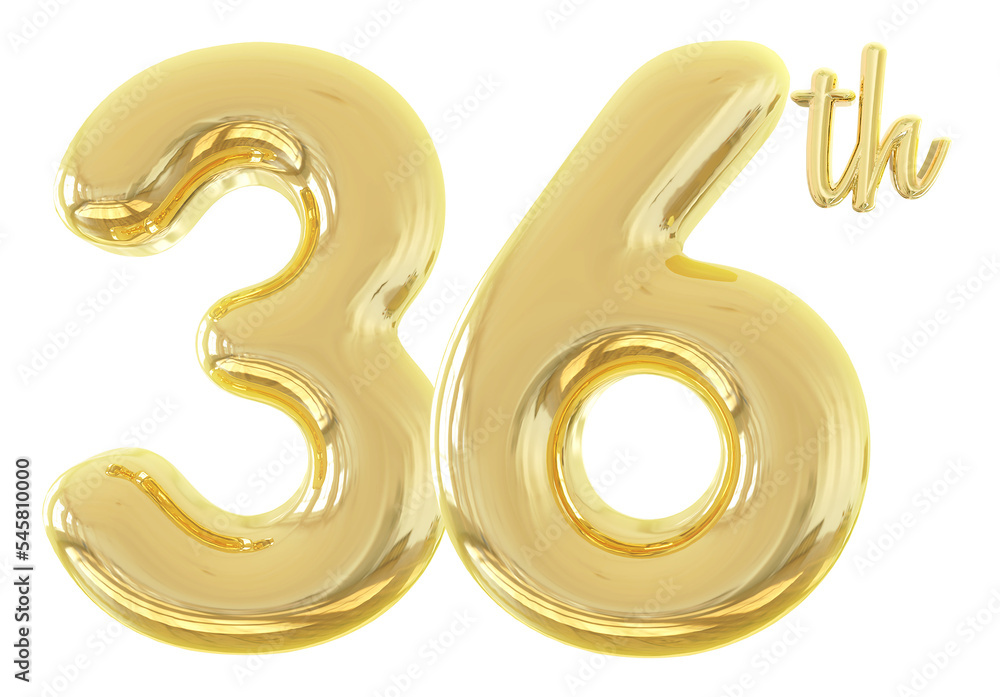 numbers 36th anniversary gold numbers 36th anniversary gold