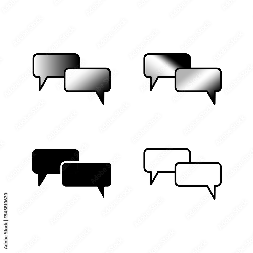 Black message icons. Chat dialogue bubble text. Vector illustration. Stock image. Black message icons. Chat dialogue bubble text. Vector illustration. Stock image.