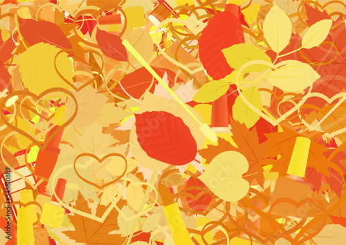 Background pattern abstract seamless design texture. Theme is about ointment, linden, tones, natural, seasons, maple, pomatum, parlor, botany, pomade, flora, parks, garden, composition, greenery