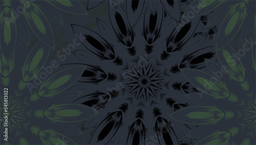 Flowers. Seamless floral background. Dark. Tracery handmade nature ethnic fabric backdrop pattern. Textile design texture. Decorative color art. Vector