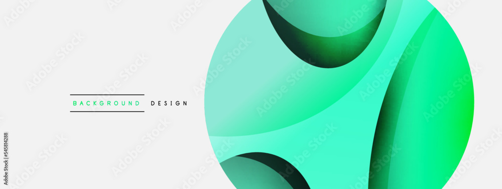 Creative geometric wallpaper. Minimal abstract background. Circle and wave composition vector illustration for wallpaper banner background or landing page Creative geometric wallpaper. Minimal abstract background. Circle and wave composition vector illustration for wallpaper banner background or landing page