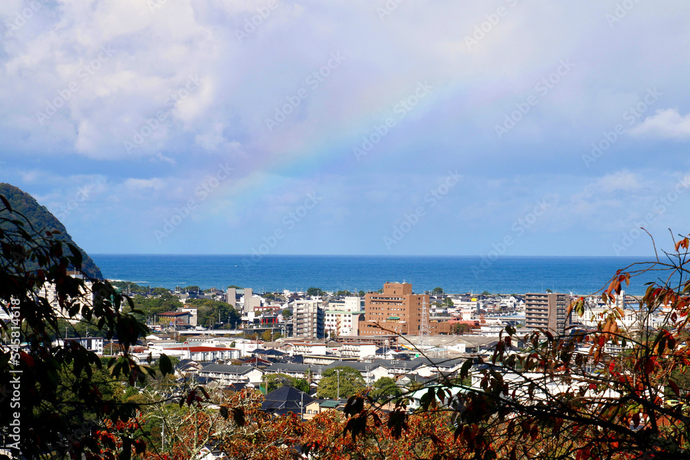 Naklejka premium 吉田松陰誕生地からの眺望(山口県・萩市)