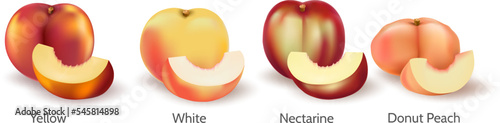 Realistic peaches varietes