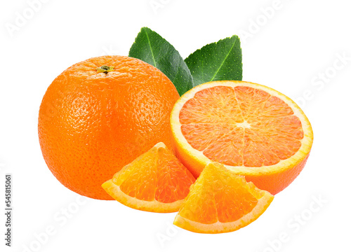 Fototapeta Naklejka Na Ścianę i Meble -  orange slice  isolated on transparent png