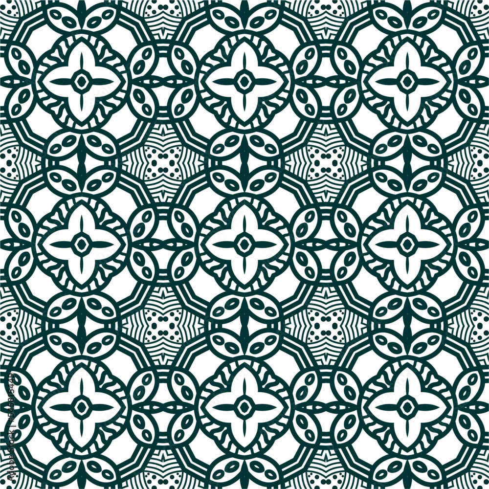 Seamless Pattern. Simple background with geometric elements