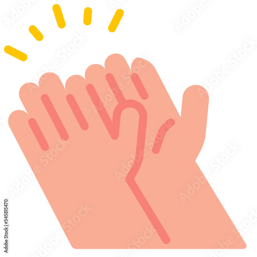 clapping flat icon