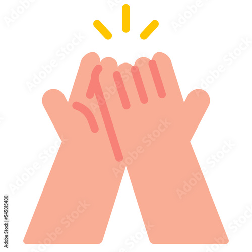 high five flat icon