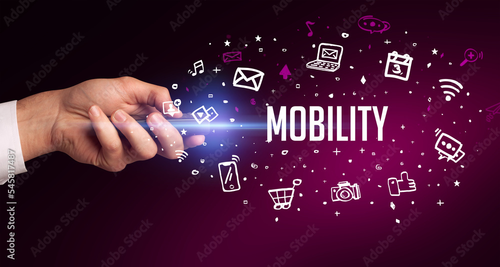 hand holding wireless peripheral concept hand holding wireless peripheral concept