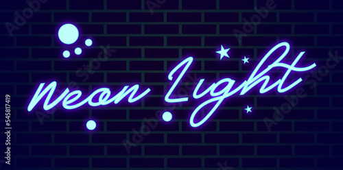 Neon Light Lettering Neon Sign Text