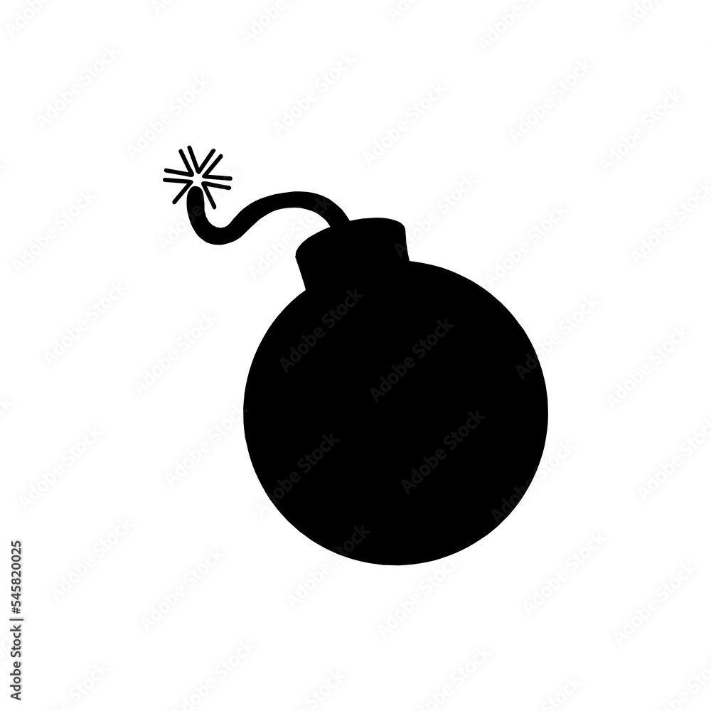Bomb silhouette vector Bomb silhouette vector