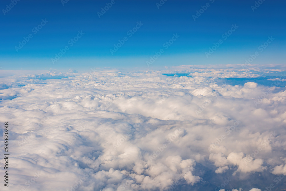 Aerial view of the mountain and clouds landscape