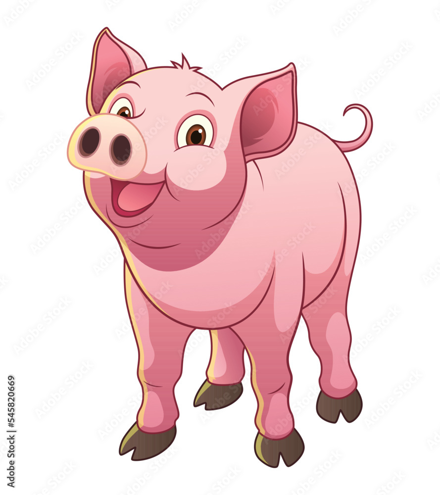 Little Pig Cartoon Animal Illustration