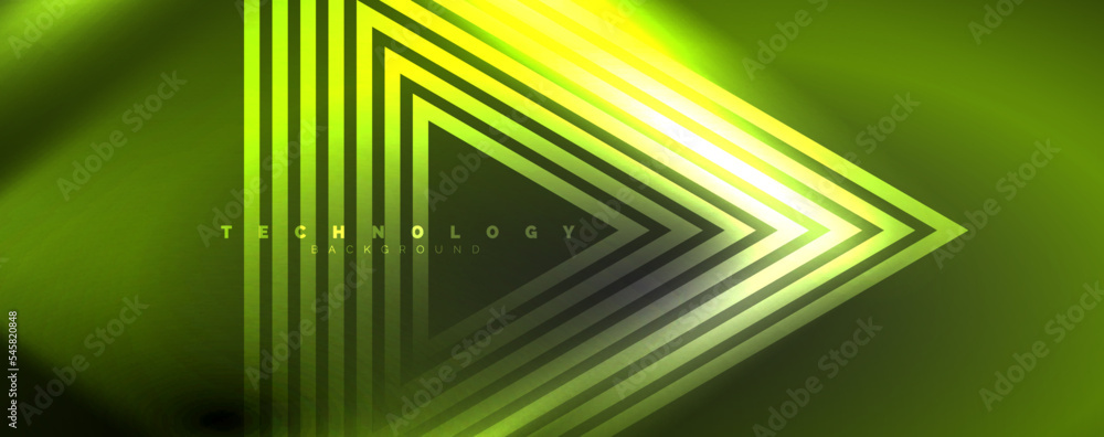Neon glowing techno lines, hi-tech futuristic abstract background template. Vector illustration for wallpaper, banner, background, leaflet, catalog, cover, flyer Neon glowing techno lines, hi-tech futuristic abstract background template. Vector illustration for wallpaper, banner, background, leaflet, catalog, cover, flyer
