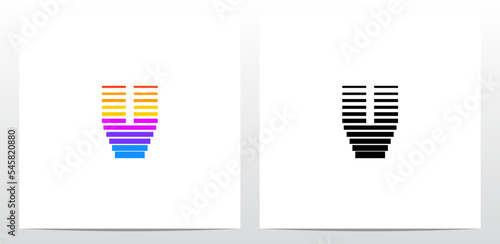 Electric Music Bar Letter Logo Design V