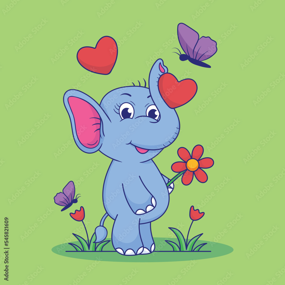 Baby Elephant Illustration, Cute Baby Elephant, Elephant Illustration Vector Baby Elephant Illustration, Cute Baby Elephant, Elephant Illustration Vector