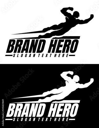 hero logo creative simple design vector