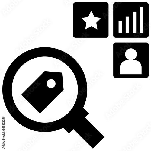 analysis glyph style icon