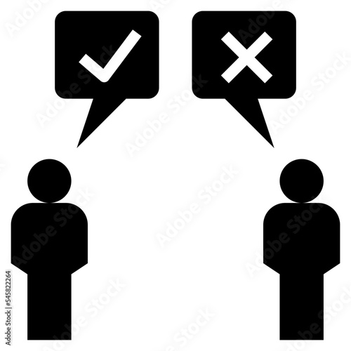 antithetical glyph style icon
