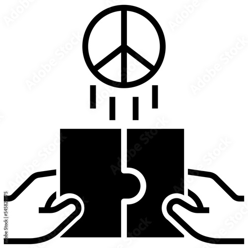 bipartisan glyph style icon