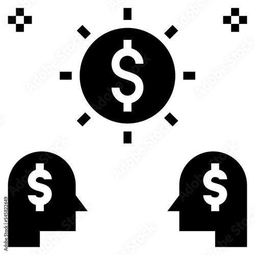 capitalism glyph style icon