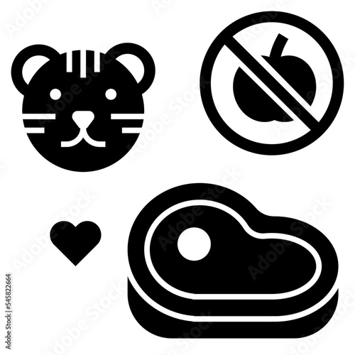 Vászonkép carnivore glyph style icon