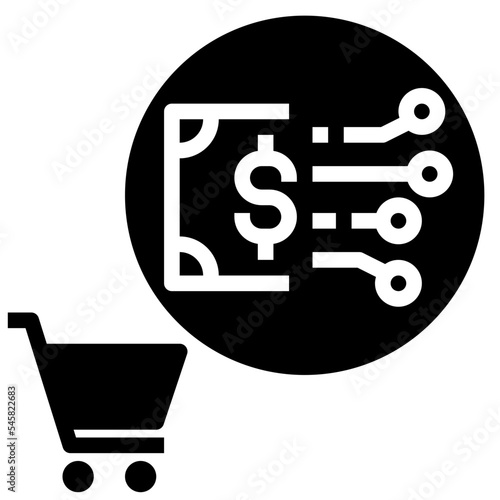 cashless glyph style icon
