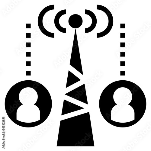communication glyph style icon