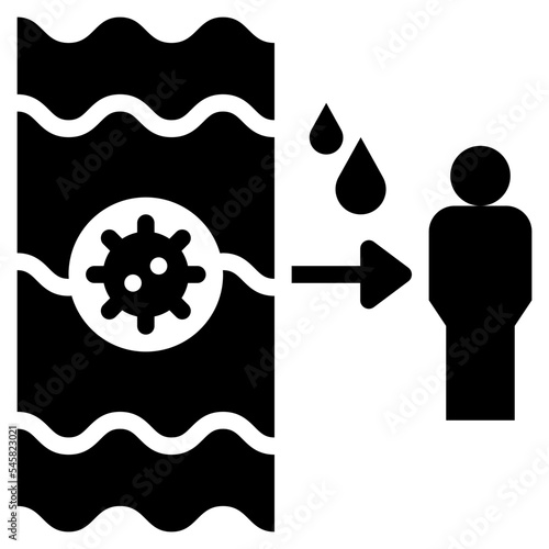 contamination glyph style icon