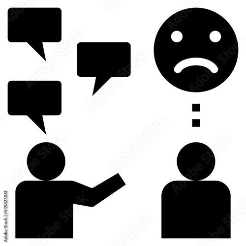 conversational glyph style icon