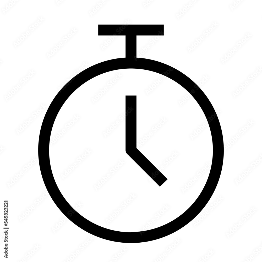 Icon Clock With Style Outline Icon Clock With Style Outline