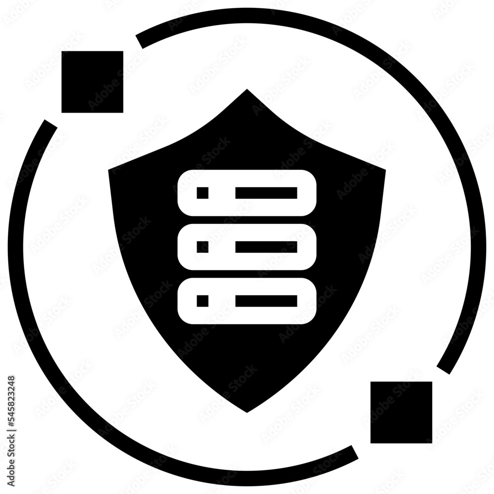 Fototapeta premium data glyph style icon