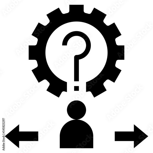 decision glyph style icon