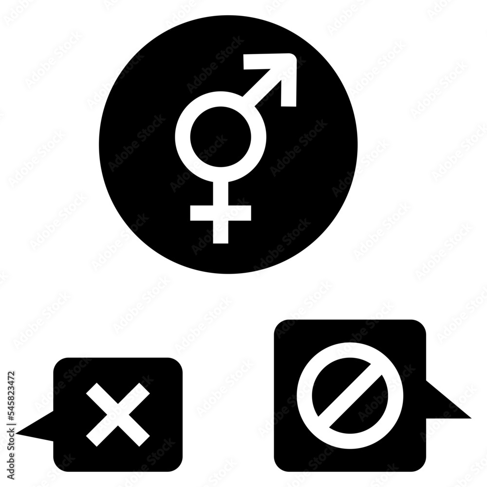discrimination glyph style icon discrimination glyph style icon