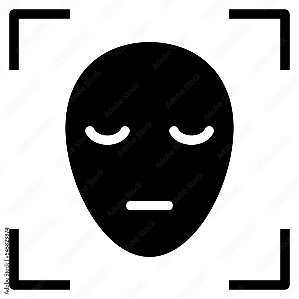 facial glyph style icon facial glyph style icon