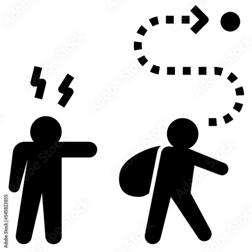 expulsion glyph style icon