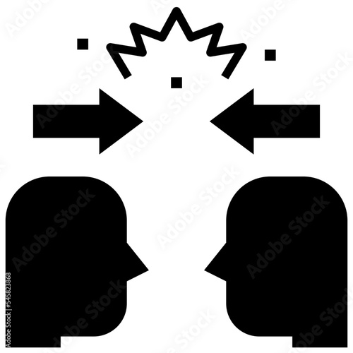 face glyph style icon