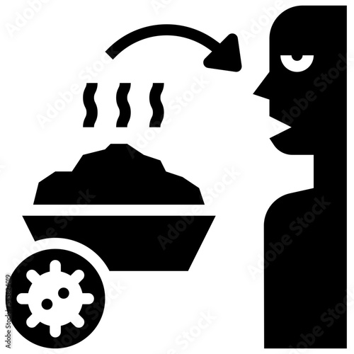 food glyph style icon