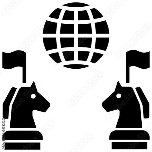 geopolitical glyph style icon