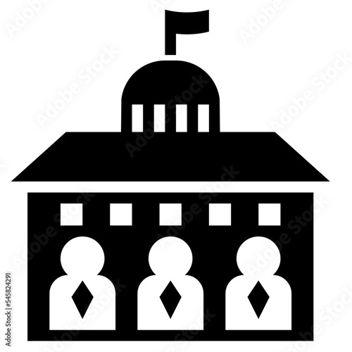 government glyph style icon