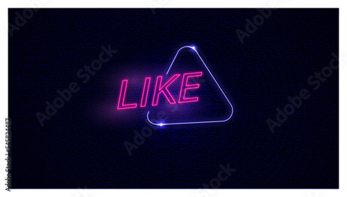 Like Lettering Neon Sign Text