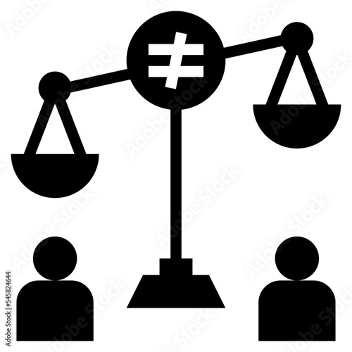 inequality glyph style icon