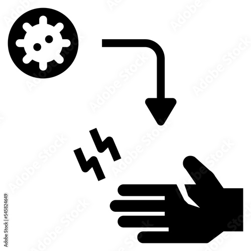 infected glyph style icon
