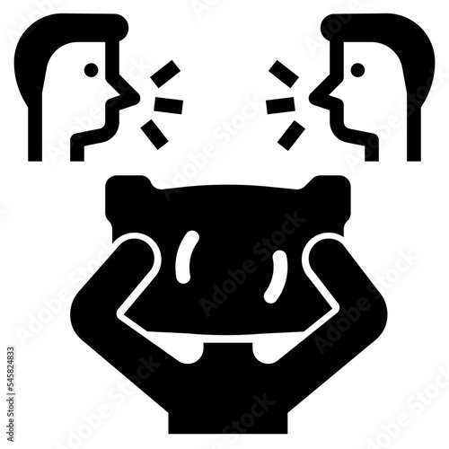 interrupted glyph style icon