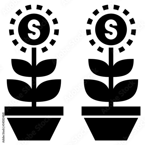 invest glyph style icon