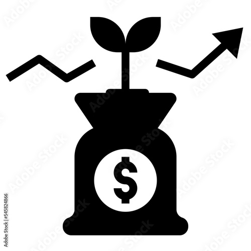 investment glyph style icon