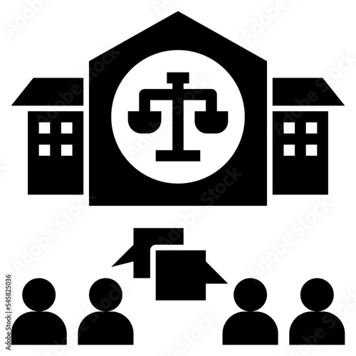 litigation glyph style icon