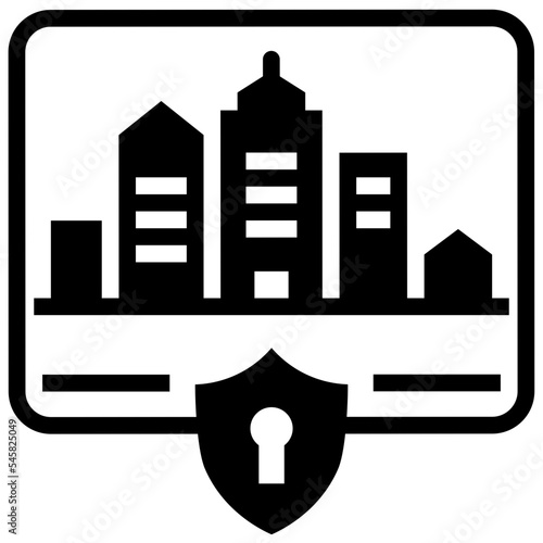 lockdown glyph style icon