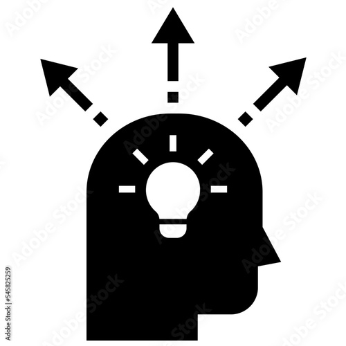 mentality glyph style icon