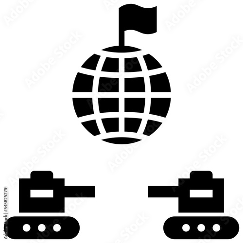military glyph style icon