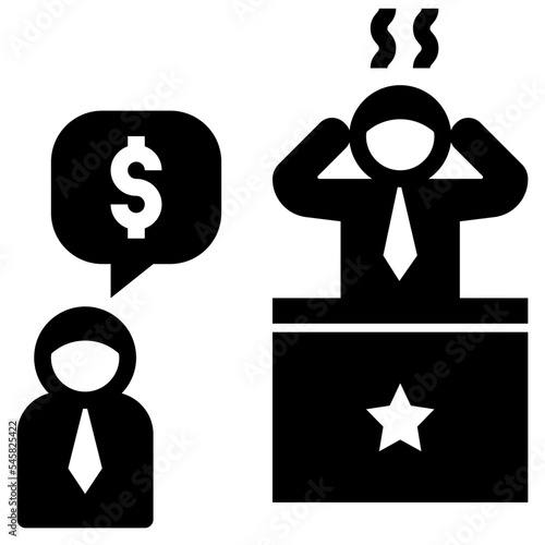 negligence glyph style icon